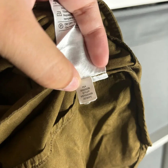 Vince Drawstring Knee Length Skirt Army Green Size S - Picture 6 of 6